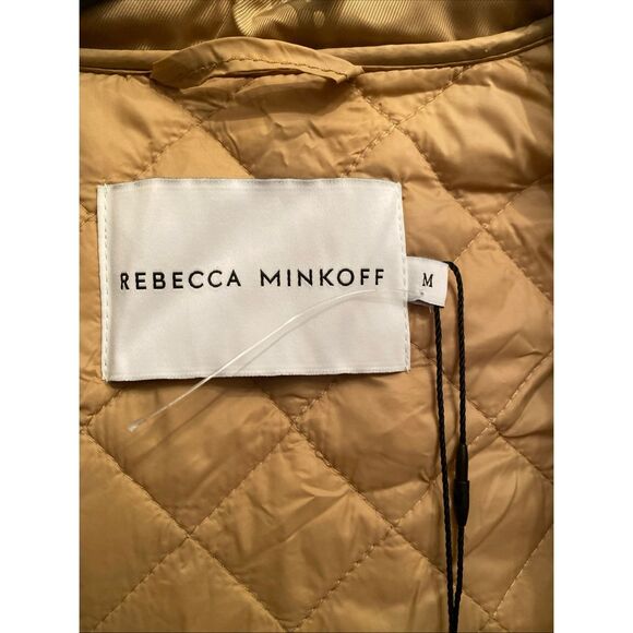 Rebecca Minkoff Tan Diamond Quilted Short Jacket, M, NWT $228.00 - Picture 8 of 10